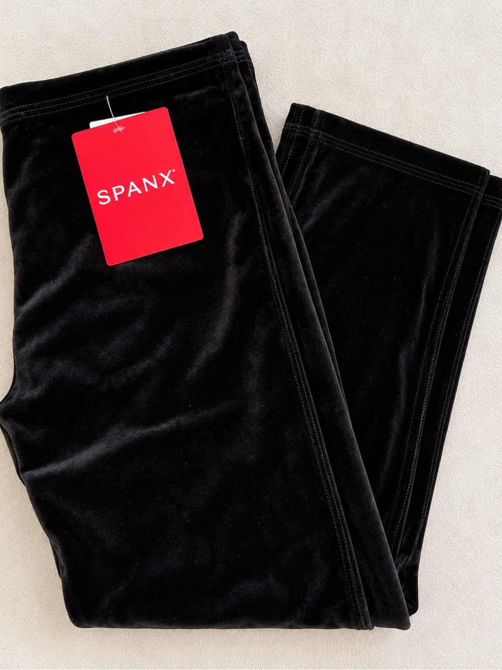 Men's black velvet pants - likely sweatpants/joggers